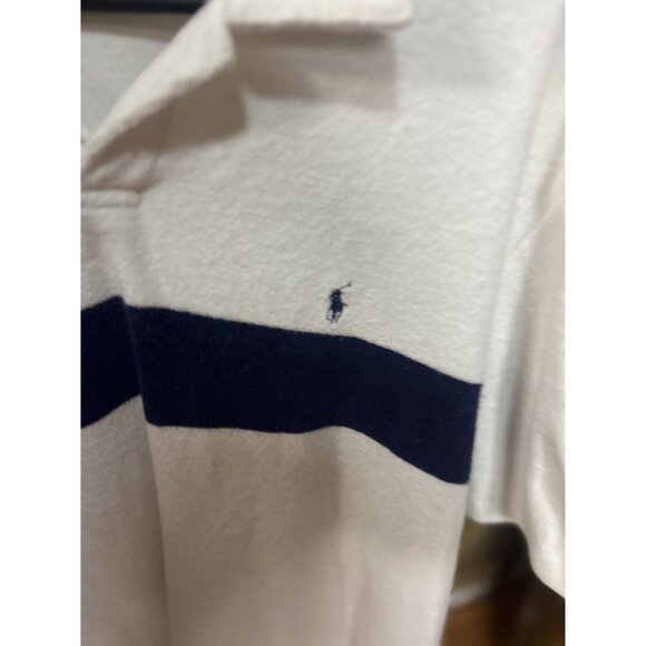 Polo Ralph Lauren Men's Vintage Velour Short Sleeve Polo Shirt White Size XXL - Picture 5 of 7